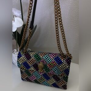 NWT Kurt Geiger London Brixton Sequin lock 5”X7.5”approx 13”adjustable strap NWT
